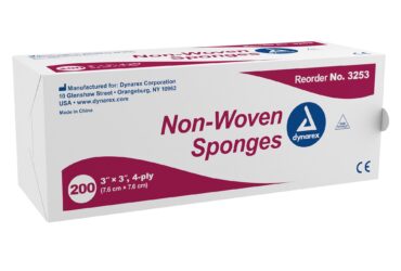 Dynarex 3253 Non-Woven Sponge, 3" x 3" 4 Ply, 20/200/cs