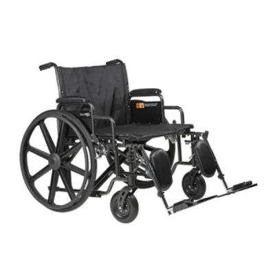8a1c5a61-976d-4204-a885-fb2003343b3d.webp Dynarex 10293 Bariatric HD Wheelchair - 32" x 20" w/ ELR, (10256 + 10264) Combo Package, 2/bx