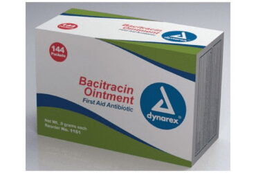 Dynarex 1161 Bacitracin Ointment USP, 0.9 g Foil Packet, 12/144/cs