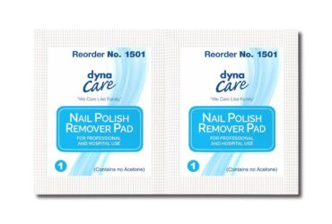 Dynarex 1501 Nail Polish Remover Pads, No Acetone, 10/100/cs