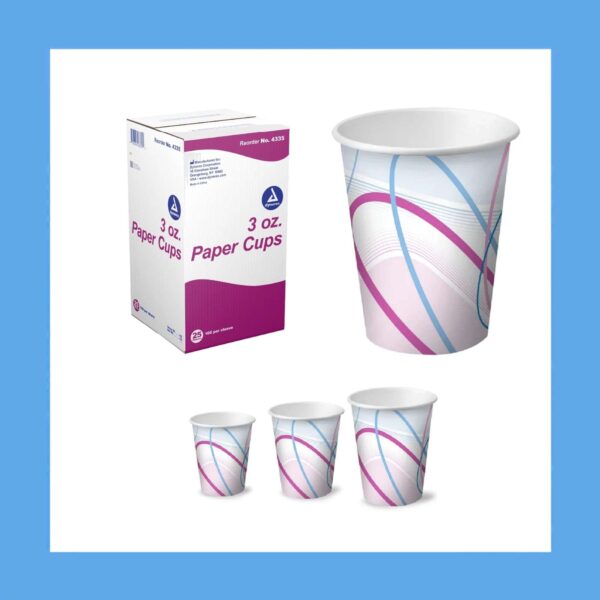 Dynarex 4335 Paper Cups, 3 oz., 25/100/cs