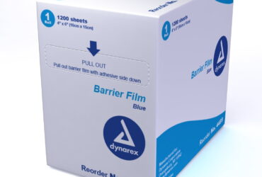 Dynarex 4489 Barrier Film, 4" x 6", Blue, 8/1200/cs