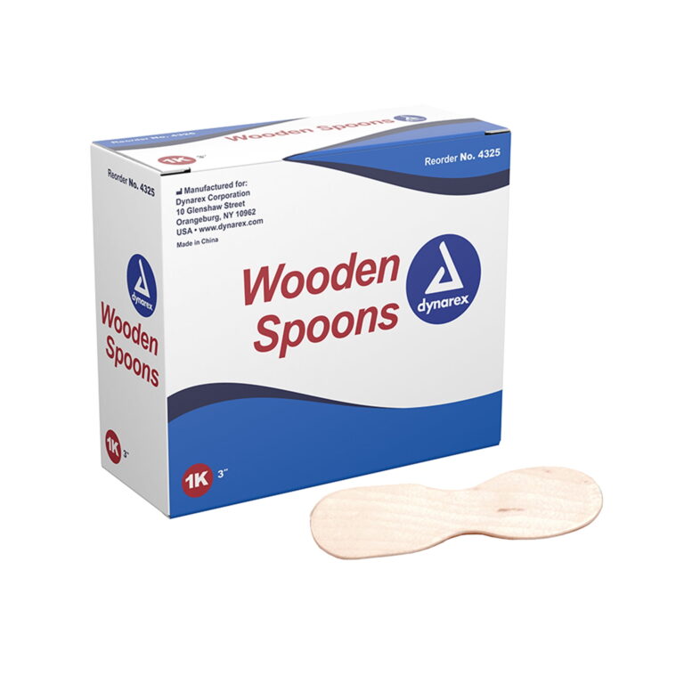 Dynarex 4325 Wooden Spoons, 3", 10/1000/cs