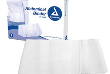 Dynarex 4370 Abdominal Binder 6", Small, Fits 24" x 30" Waist, 10/1/cs