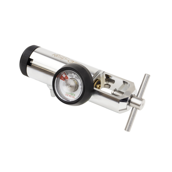 Dynarex 36360 CGA 870 Oxygen Regulator - All Brass - 0-25 LPM, 0-25 LPM, Barb Outlet, All Bra, 5/1/cs