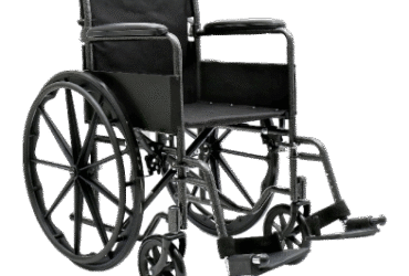 Dynarex 10255 DynaRide S1 Wheelchair - 18" x 16" w/ Detach Desk Arm FR, Silver Vein, 1pc/cs