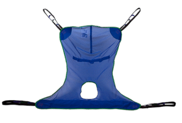 Dynarex 10742XL Full Body Sling w/ Commode Opening - Mesh, X-Large, Blue, 1/bx