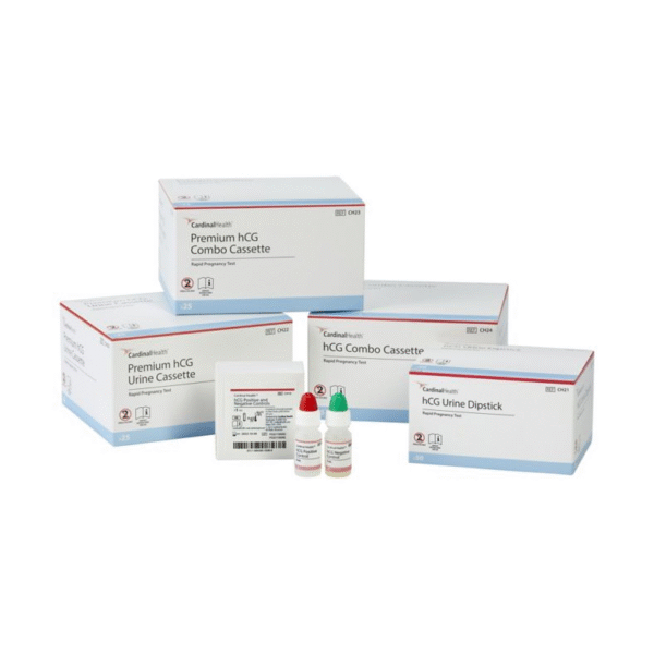Cardinal Health 7612032 hCG Combo Cassette Test – Pregnancy Detection, Urine/Serum – 25 per Box