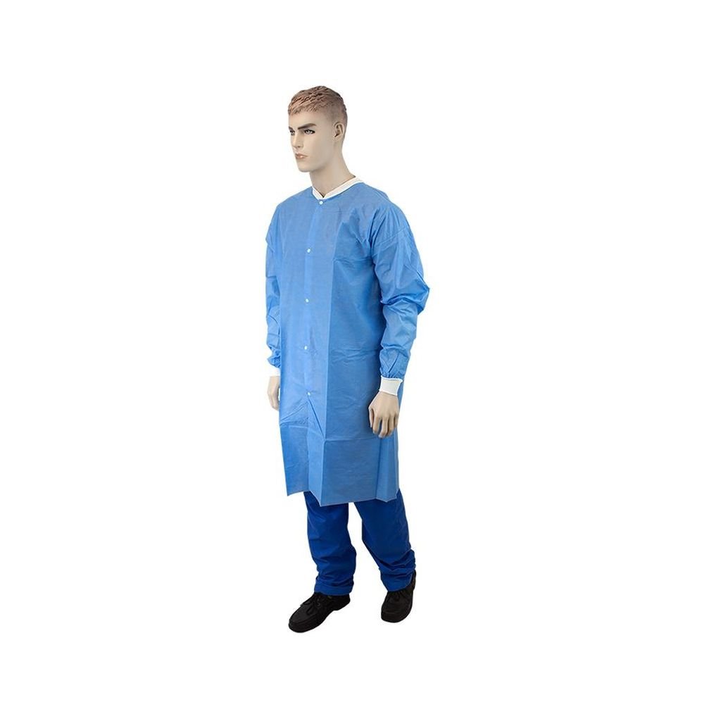 dxx-1992_a.jpg Dynarex 1992 Lab Coat w/out Pockets, Small, Blue, 3/10/cs