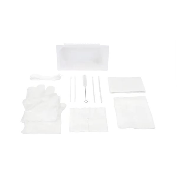 Dynarex 35002 Tracheostomy Care Kit - Two Compartment Tray, w/14 FR Suction Catheter, 20/cs