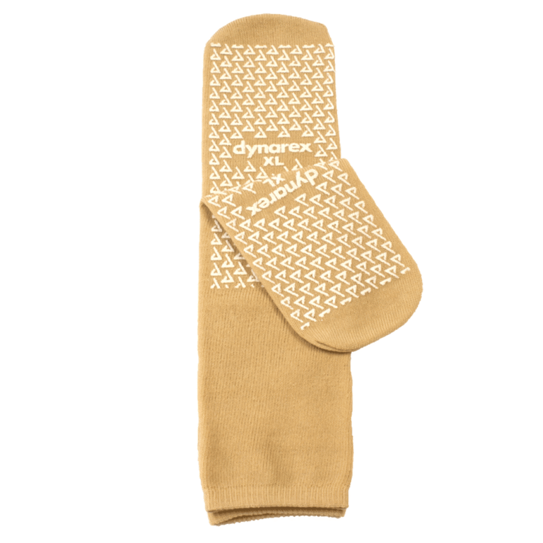 Dynarex 2193 Double Sided Slipper Socks, X-Large, Beige, 48/cs