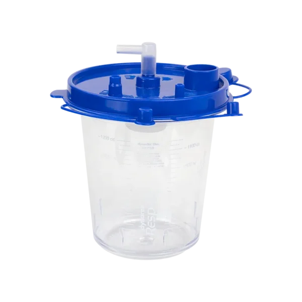 Dynarex 32224 Disposable EMS Suction Canister w/Float Valve Shutoff, 1200 cc, 30/cs