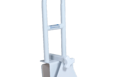 Dynarex 10342-6 Tub Rail - Adjustable Height Clamp-On, White, 1pc/bx,6bx/cs
