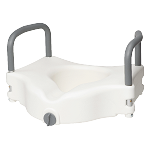 Dynarex 10361-3 Raised Toilet Seat w/out Arms, White, 1pc/bx, 3bx/cs