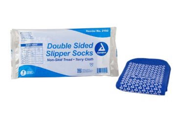 Dynarex 2192 Double Sided Slipper Socks, Large, Dark Blue, 48/cs