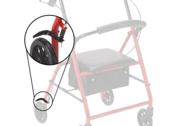 Dynarex RPRL-02BP-Q HD Rollator Brake Pad System, Black, 1