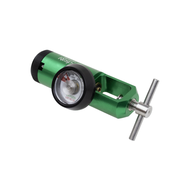 Dynarex 36354 CGA 870 Mini Oxygen Regulator - 0-4 LPM, 0-4 LPM, Barb Outlet, Brass-Sl, 5/1/cs