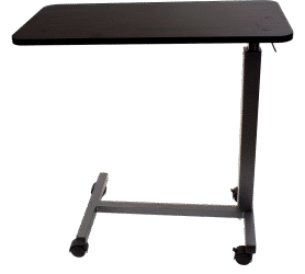 Dynarex 10457MH Plastic Overbed Table, Mahogany, 1pc/cs