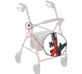 Dynarex RPRL-05VS07 10207 DynaGo Euro Rollator Vertical Shaft Bearing, Black, 1 EA