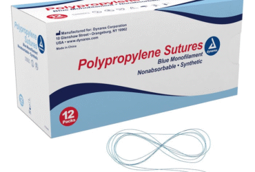 Dynarex 9119 Polypropylene Sutures-Non Absorbable - Synthetic, Blue, 5-0, C3 Needle, 18", 12/bx