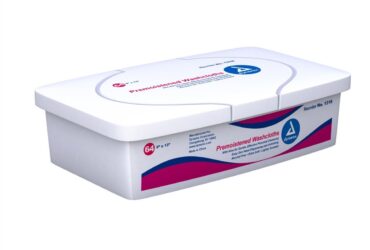 Dynarex 1318 Premoistened Washcloths, 9" x 13" Tub, 8/64/cs