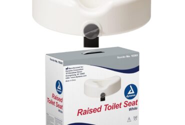 Dynarex 10361 Raised Toilet Seat w/out Arms, White, 1pc/bx