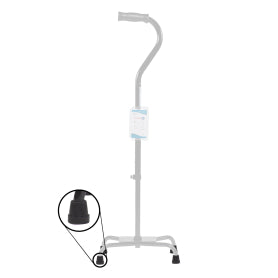 Dynarex RPQC-03LB Quad Cane Rubber Tip, Black, 1