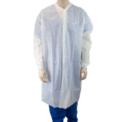 Dynarex 1983 Lab Coat w/out Pockets, Medium, White, 3/10/cs