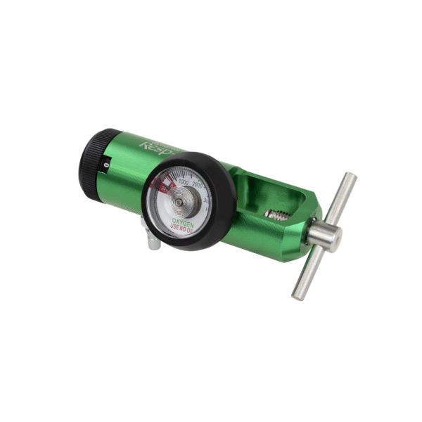 Dynarex 36357 CGA 870 Mini Oxygen Regulator - 0-25 LPM, 0-25 LPM, Barb Outlet, Brass-S, 5/1/cs