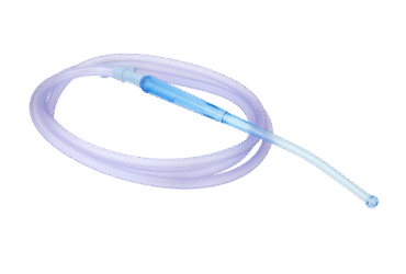 Dynarex 32128 Yankauer Suction Handle, Bulb Tip Non-Vented, w/ Pre-Attached 1/4" x 10' Suc, 20/cs