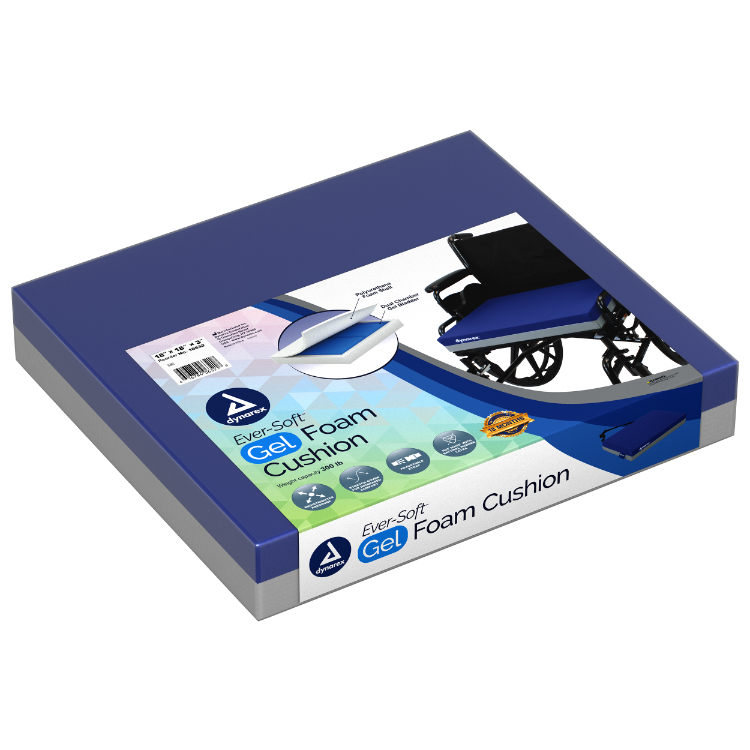 z-Ever-Soft_Gel_Fm_Cush.jpg Dynarex 10622 Ever-Soft Gel Foam Cushion, 18" x 18" x 2", 1pc/bx