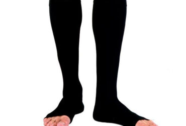 JOBST OPAQUE KNEE 20-30 OPEN TOE CLASSIC BLACK LG