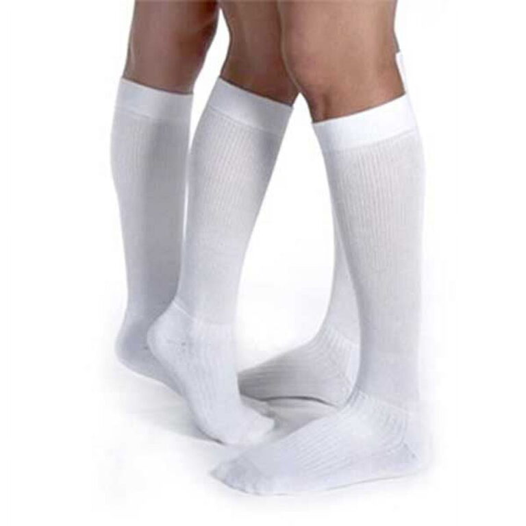 JOBST ACTIVEWEAR KNEE 20-30 CLOSED TOE COOL WHITE LGFC