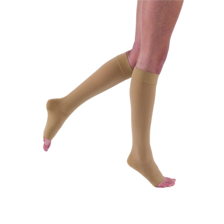RELIEF KNEE 15-20 OPEN TOE PETITE BEIGE MD