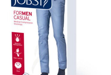 JOBST ACTIVEWEAR KNEE 30-40 CLOSED TOE DENIM BLUE SM