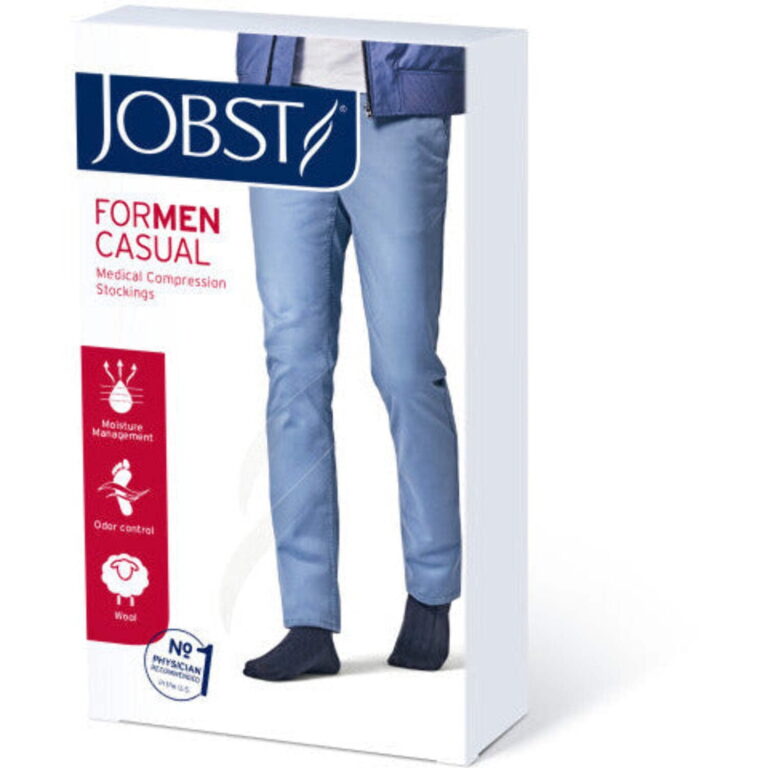 JOBST ACTIVEWEAR KNEE 30-40 CLOSED TOE DENIM BLUE SM