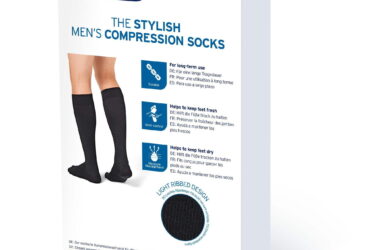 JOBST FOR MEN KNEE 15-20 CLOSED TOE WHITE XL