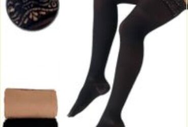 SOFT FIT 20-30 THIGH CLOSED TOE LACE BLACK SM