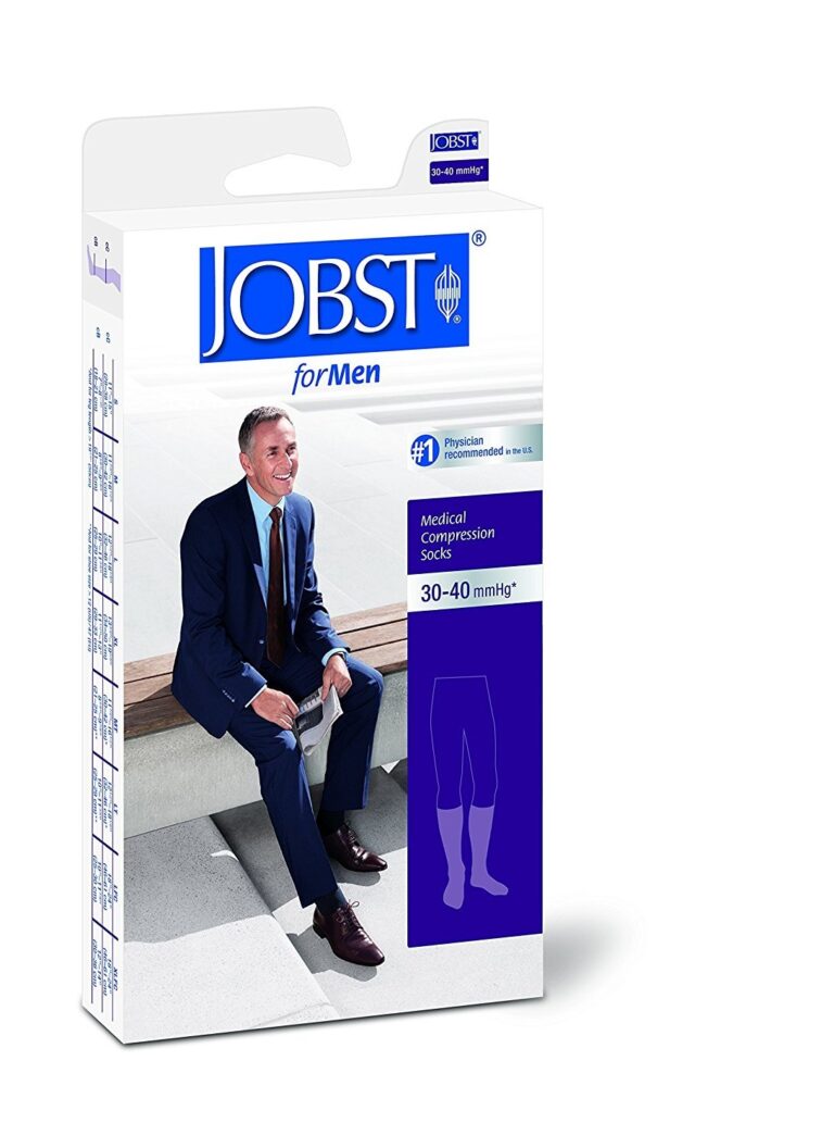 JOBST FOR MEN CASUAL KNEE 30-40 CLOSED TOE KHAKI LG
