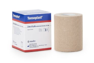TENSOPLAST BANDAGE ELASTIC ADHESIVE TAN 3INX5YD