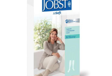 JOBST SOSOFT 15-20 KNEE BROCADE CLOSED TOE SAND MD