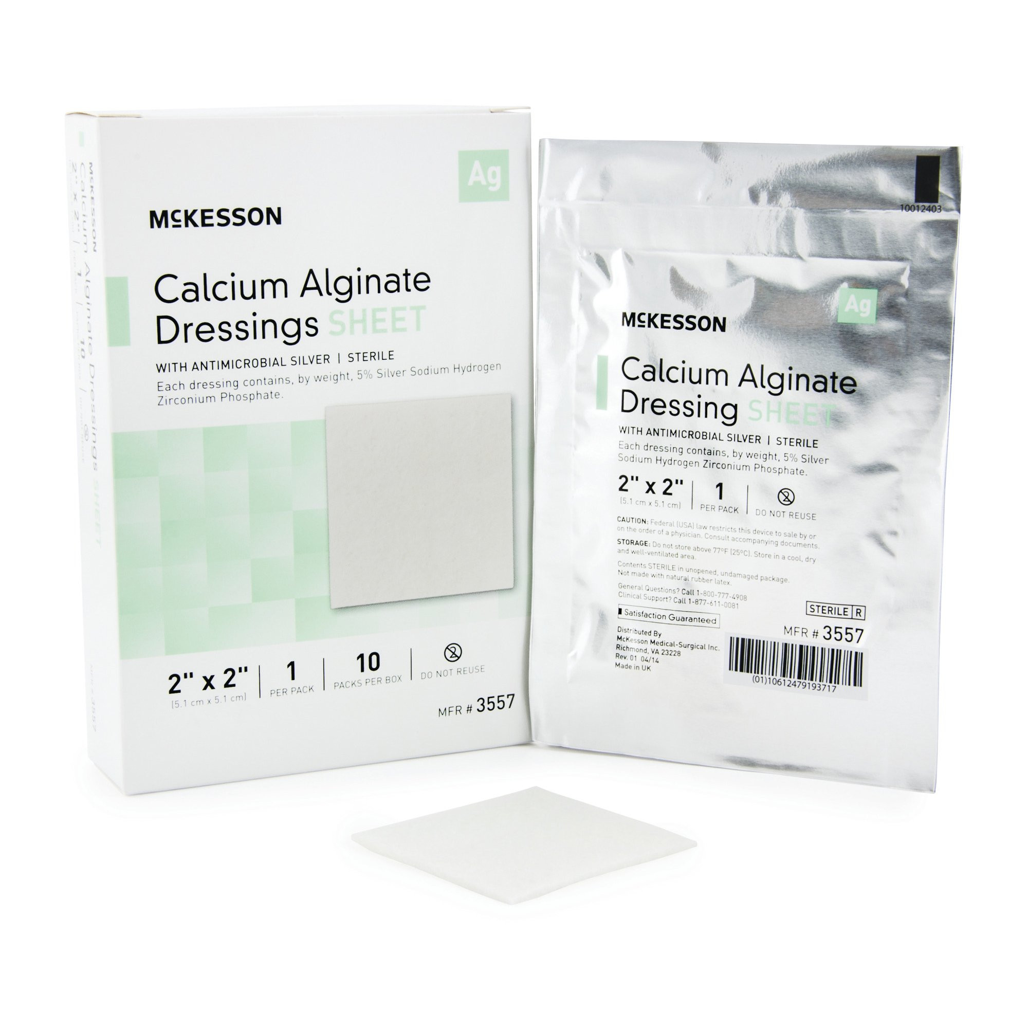 36894_source_1620427559.jpg HARTMANN Silver Calcium Alginate Dressing, 1" x 12" Rope, Sterile, Latex Free (LF), 5/bx - Image 1