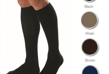 JOBST FOR MEN AMBITION KNEE 15-20 BLACK SZ1 REG