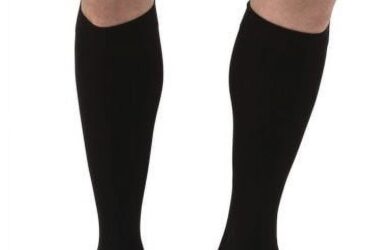 JOBST RELIEF KNEE HIGH SILICONE 20-30 CLOSED TOE BLACK SMALL