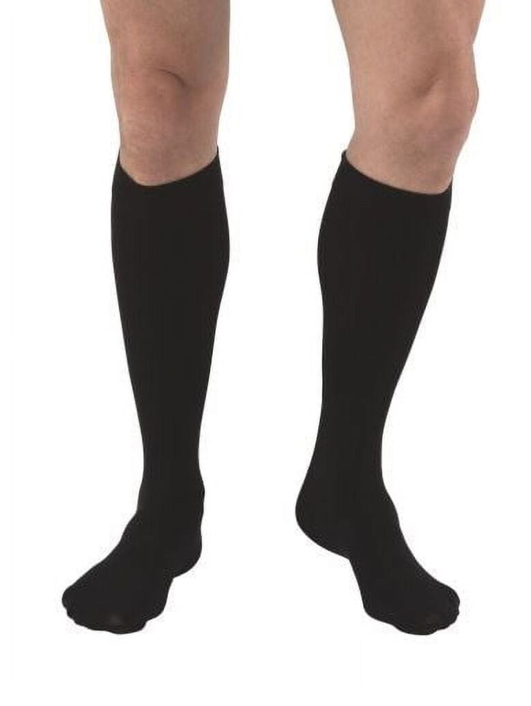 JOBST RELIEF KNEE HIGH SILICONE 30-40 CLOSED TOE BLACK LARGE FULL CALF