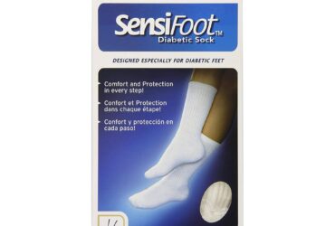 JOBST SENSIFOOT CREW CLOSED TOE WHITE LG