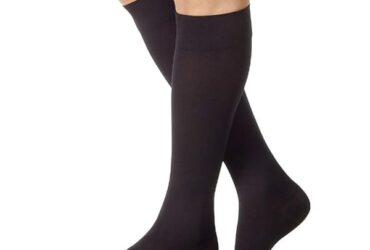 JOBST RELIEF KNEE HIGH SILICONE 20-30 CLOSED TOE BLACK SMALL PETITE