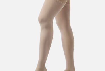 RELIEF THIGH 20-30 CLOSED TOE SILICONE PETITE BEIGE LG