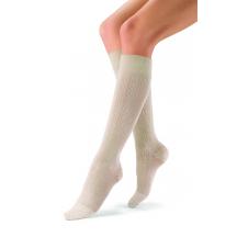 JOBST SOSOFT KNEE 8-15 RIBBED CLOSED TOE WHITE SM