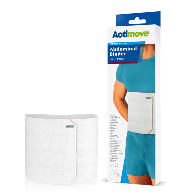 ACTIMOVE ABDOMINAL BINDER 4 PANEL WHT XS